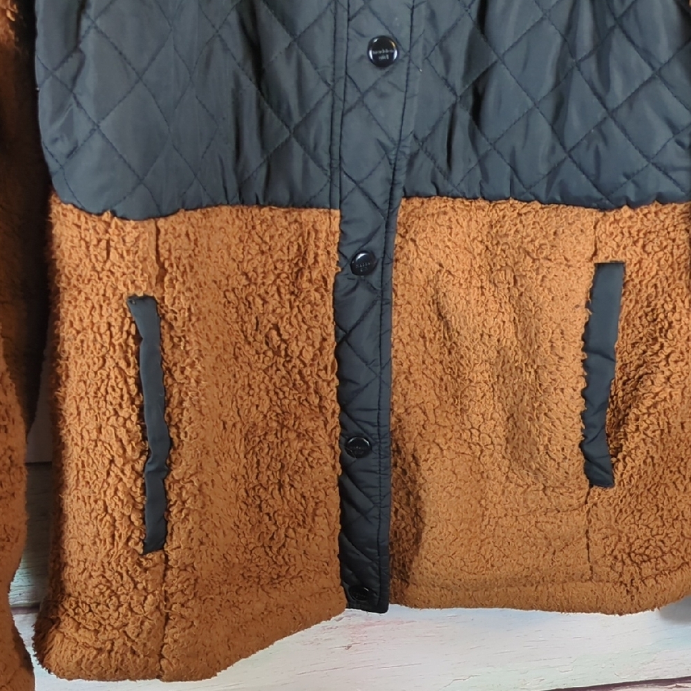 Universal Thread Teddy Jacket - Brown And Black - image 4